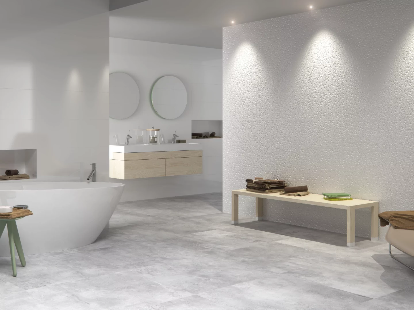Colección LECCE de Tiles in Mind en un baño