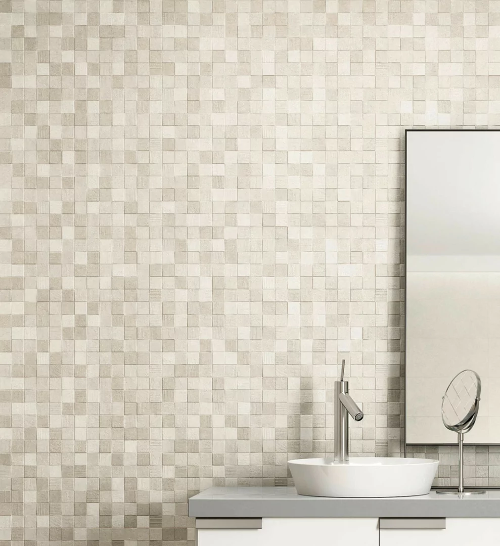 Colección BURANO de Tiles in Mind en un baño