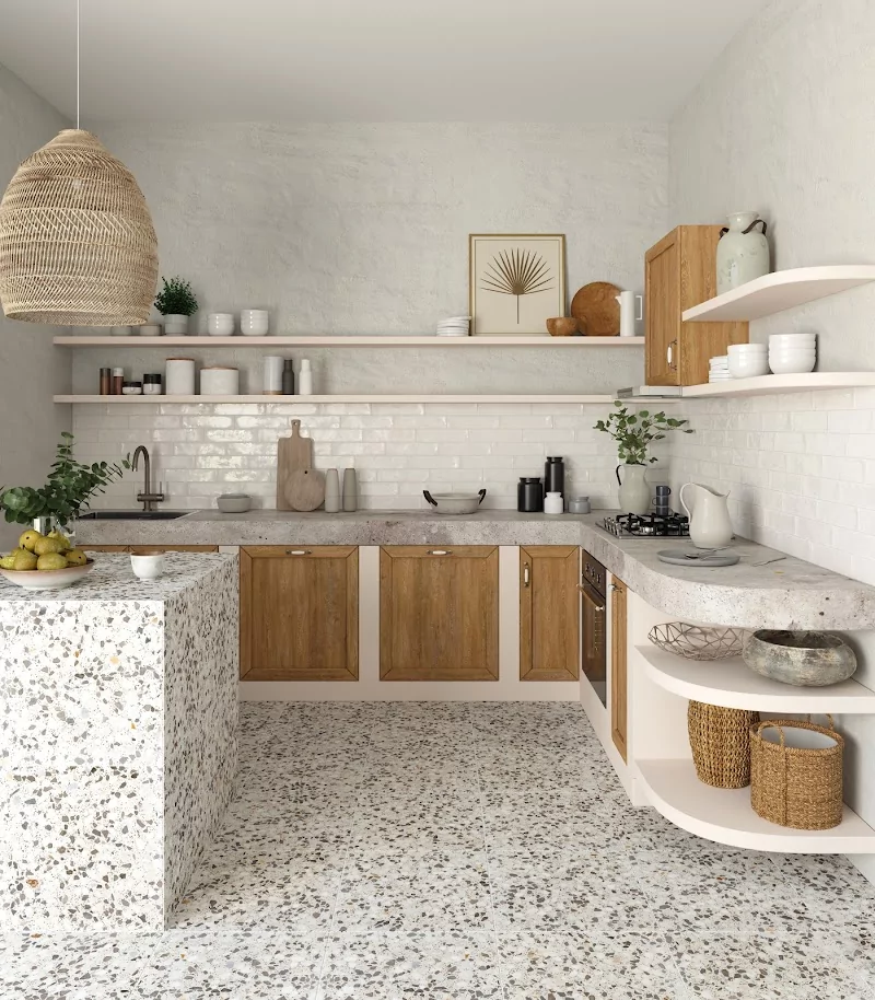 Colección Tahiel en blanco en una cocina